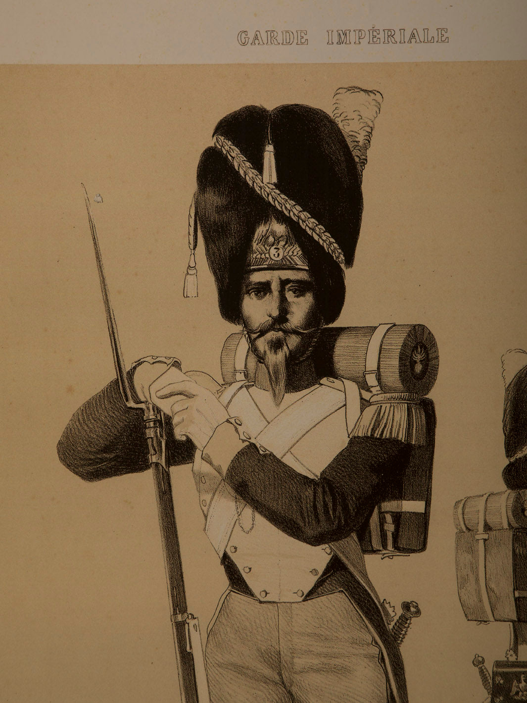 Grabado francés Guardia Imperial 1857
