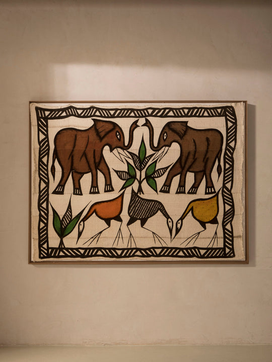 Pintura Bogolán africano 159x116cm