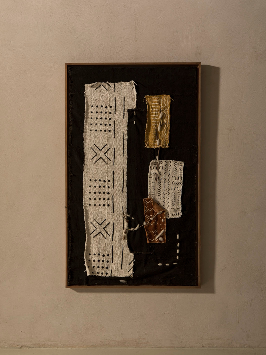 Cuadro Bogolán negro 110x65cm