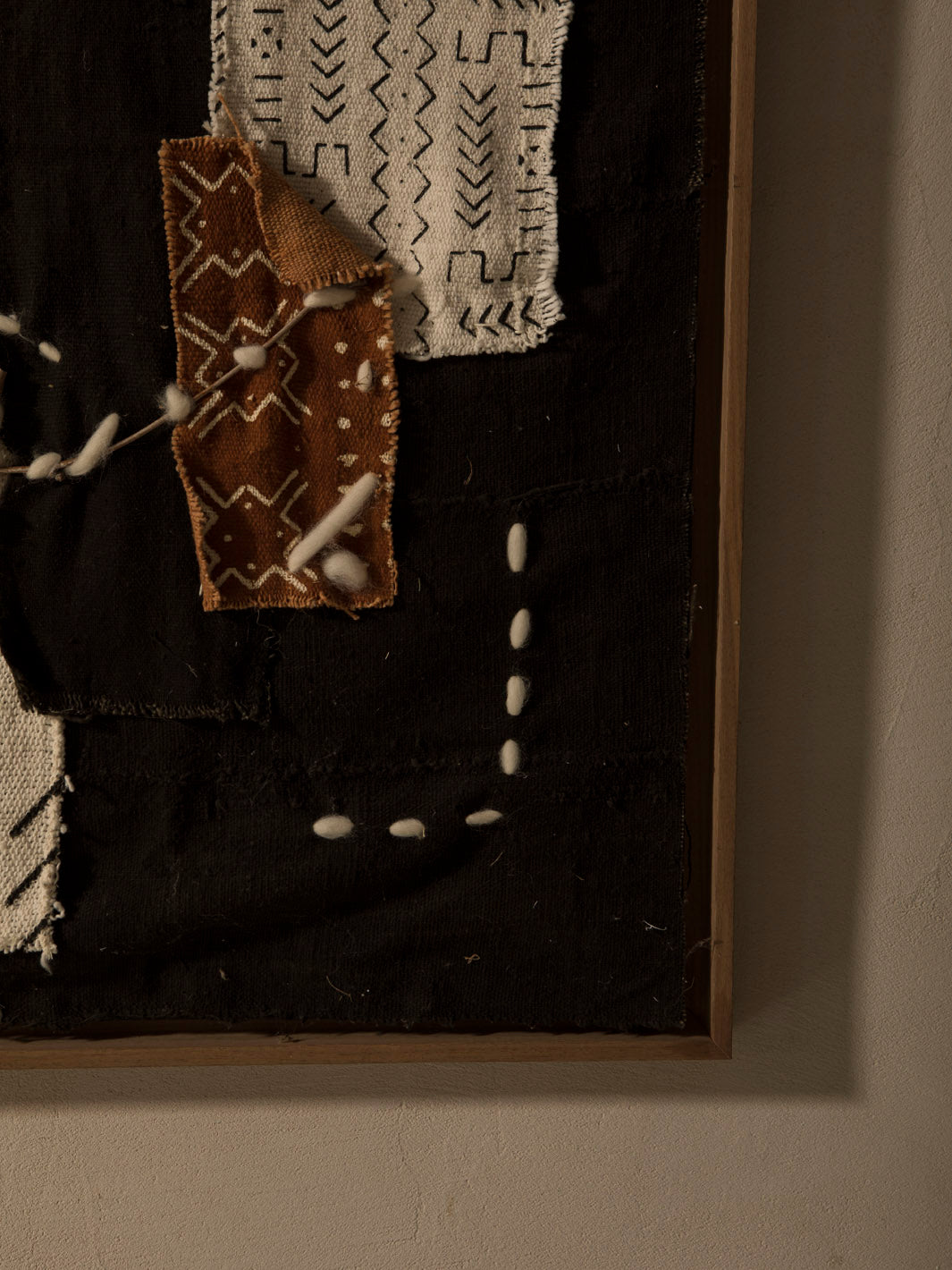 Cuadro Bogolán negro 110x65cm