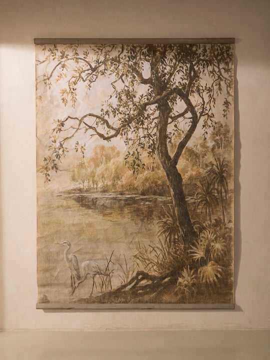 Aigrettes at the light of day mural (150x200cm)