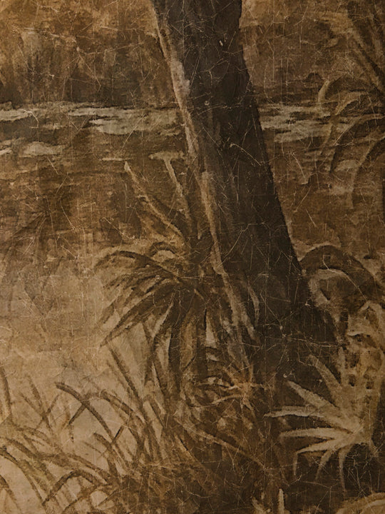 Aigrettes at the light of day mural (150x200cm)