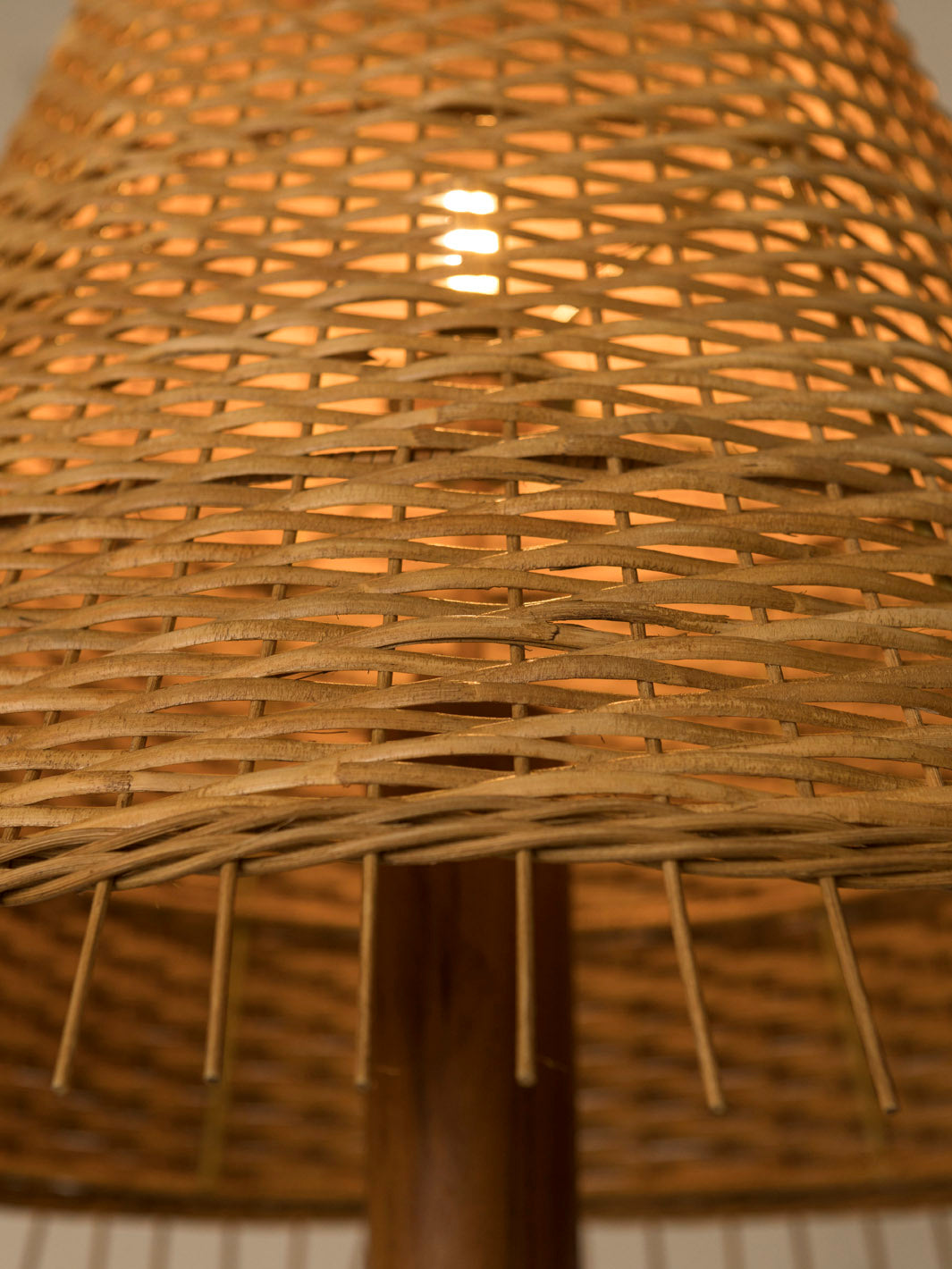 Rattan floor lamp