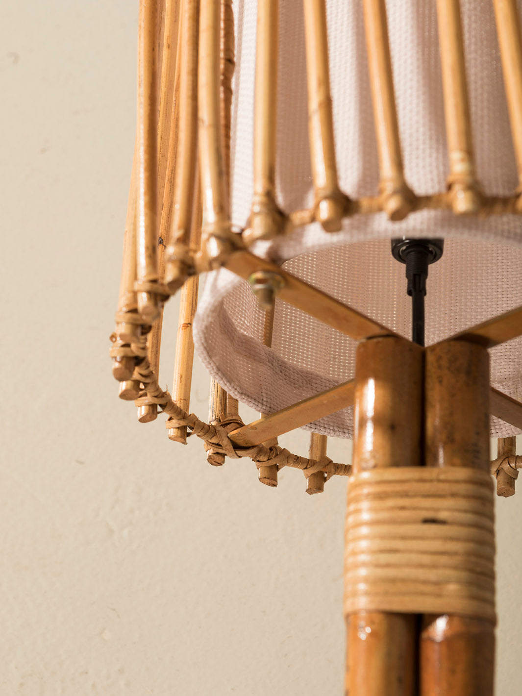 Bamboo wall light 80x30cm