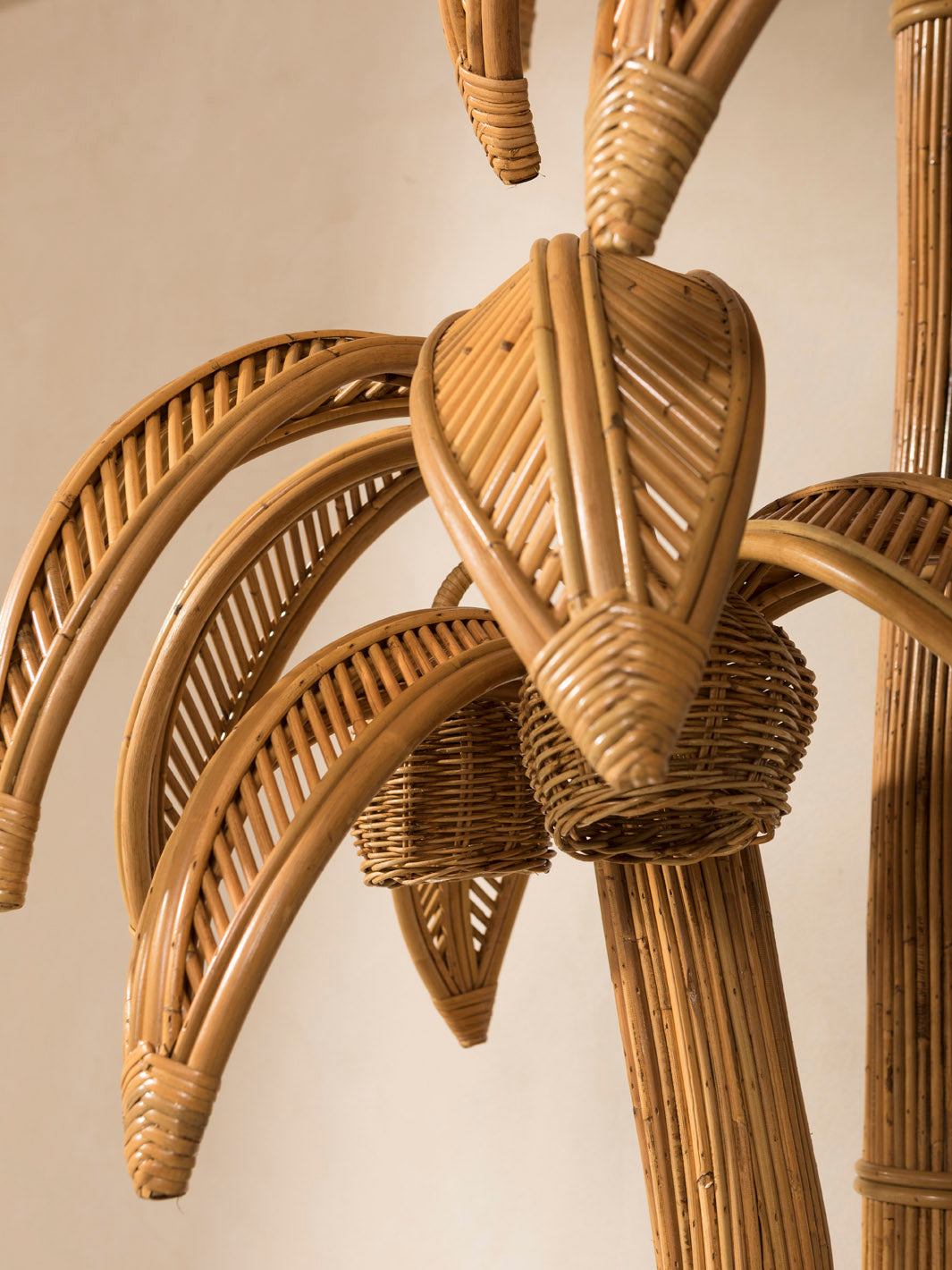 Palmera Rattan triple floor lamp