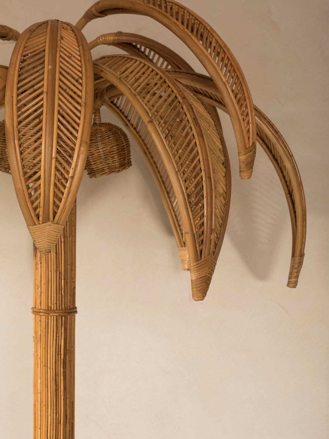 coconut palm tree lamp Rattan Palm Floor Lamp – Rue Vintage 74