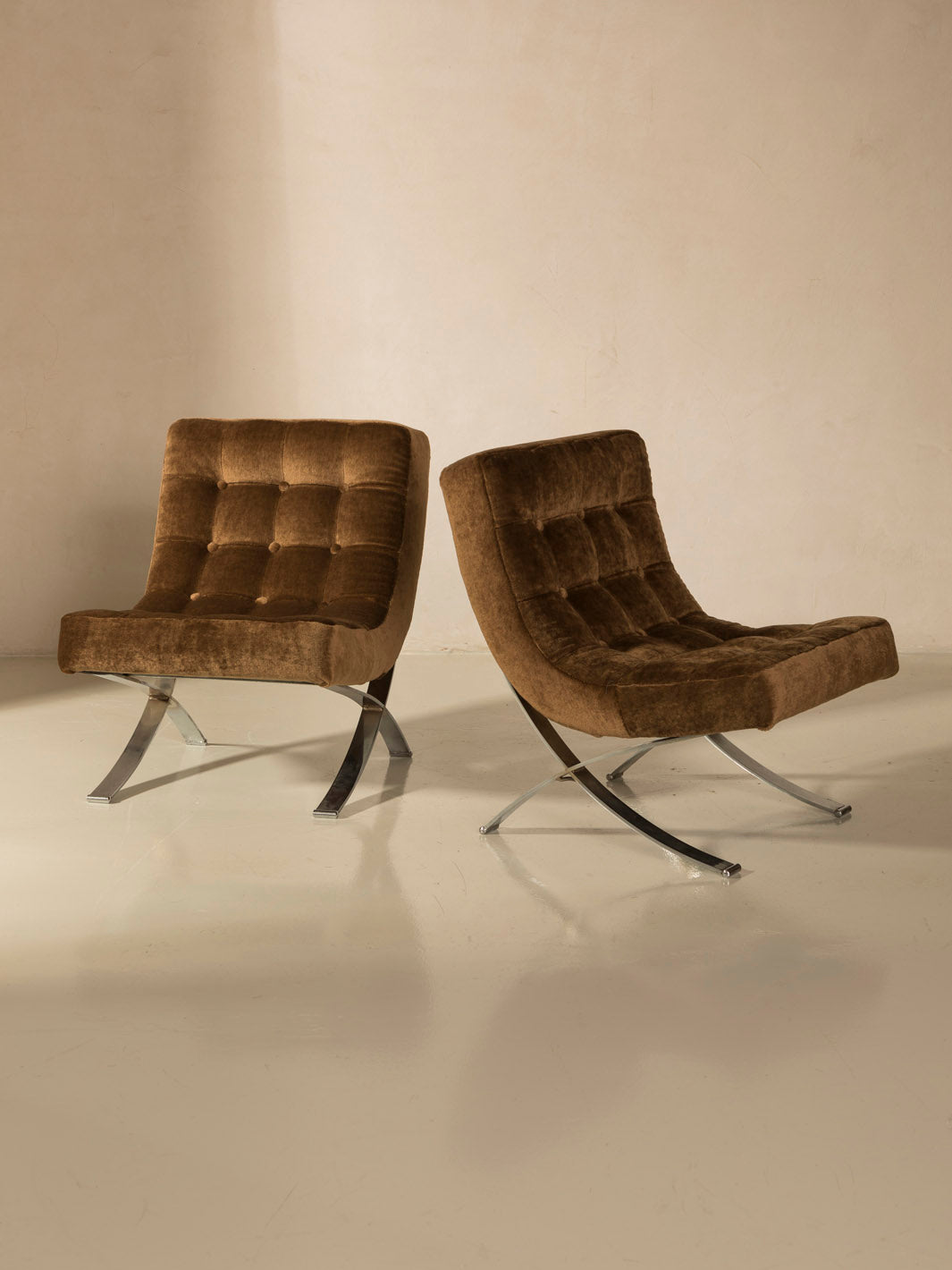 Pair of Cromo Italia armchairs from the 70s, Italy