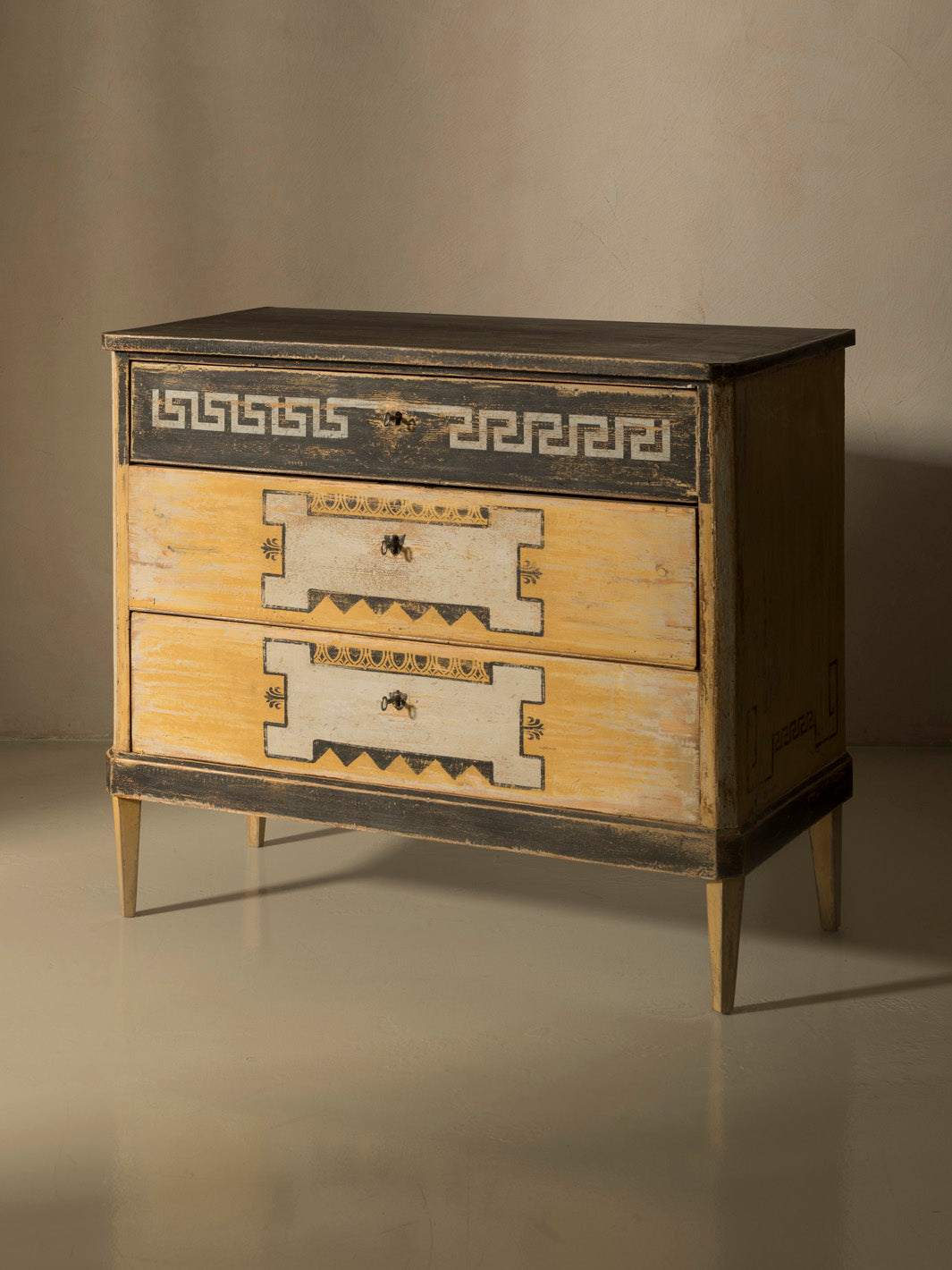 Yellow 19th century French dresser