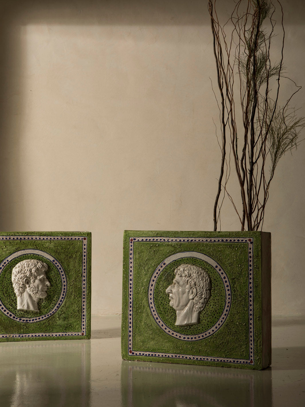 Pair of vase sculptures from Paris, 1940s