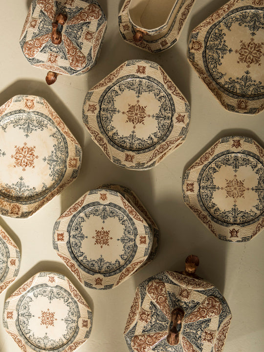 19th century tableware Faïencerie Longchamp