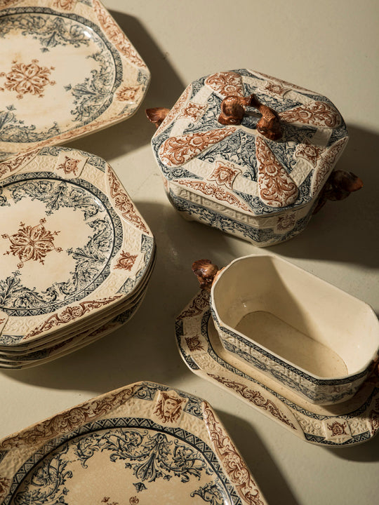 19th century tableware Faïencerie Longchamp