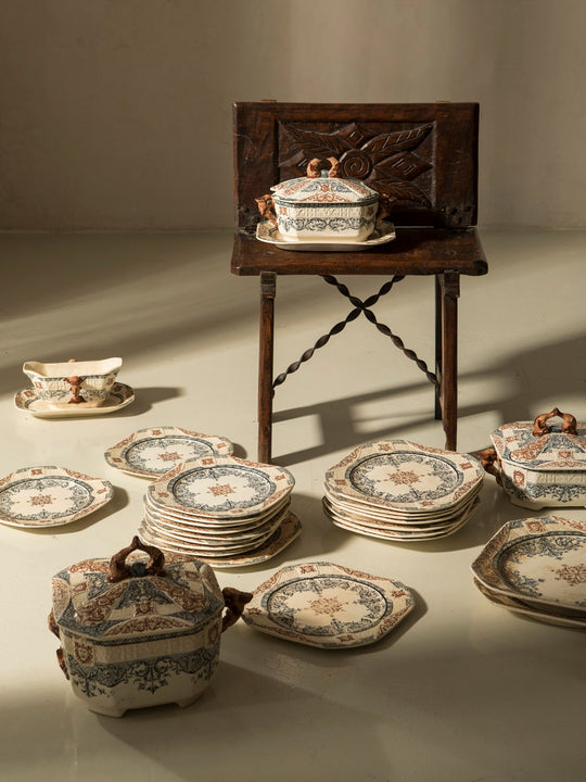 19th century tableware Faïencerie Longchamp