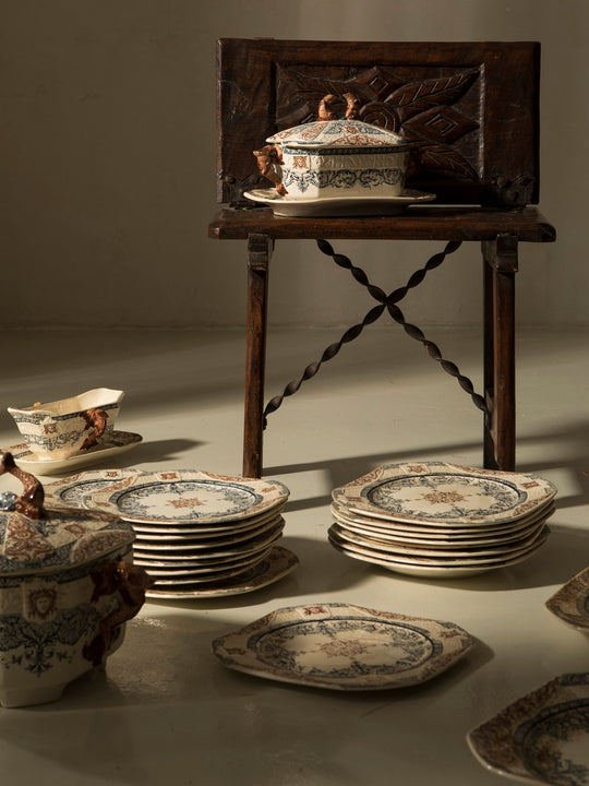 19th century tableware Faïencerie Longchamp
