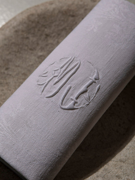 Juego de 6 servilletas de Damasco "MJ"