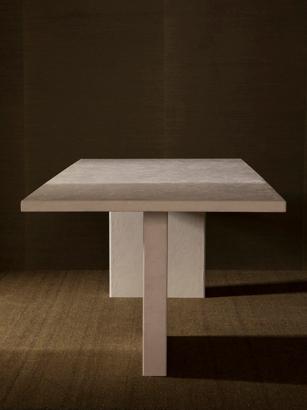 Rope rectangular clay table