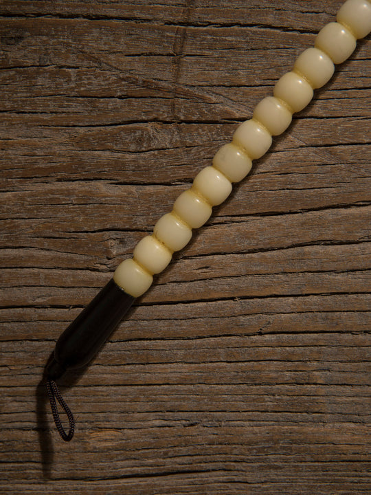 Decorative black and white stone brush