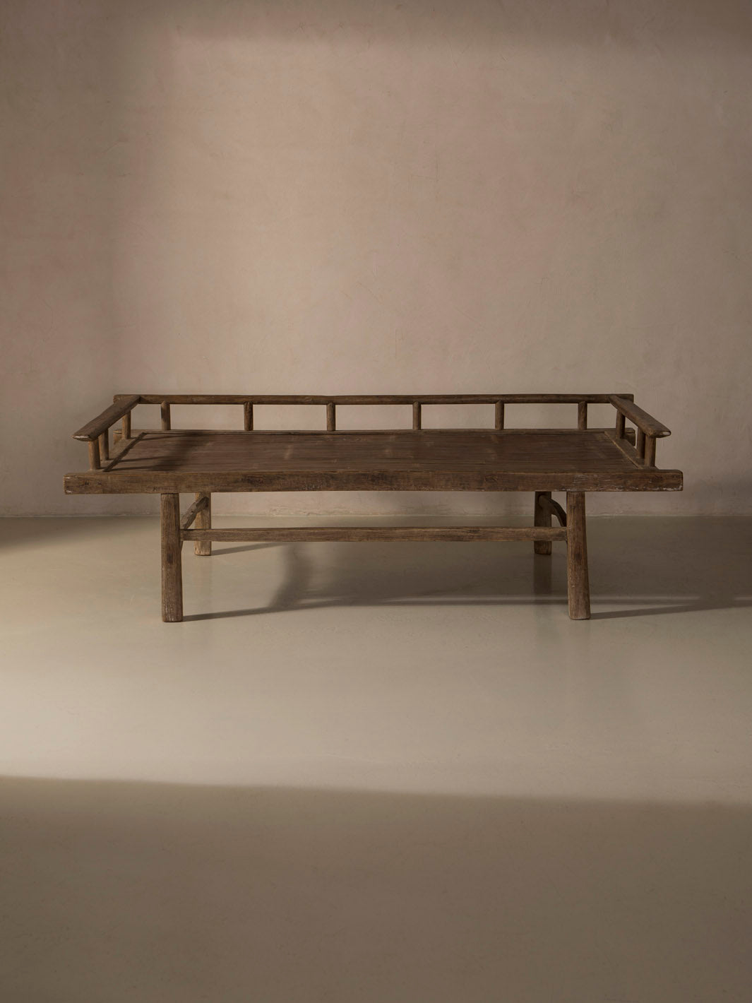 Banco chino de olmo recuperado y bambú 201x51x89cm