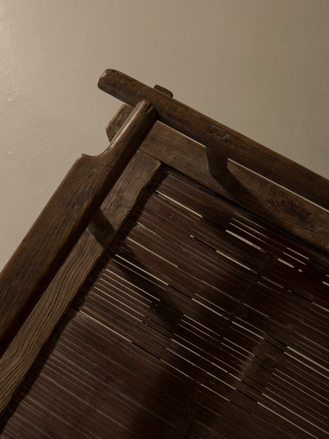 Banco chino de olmo recuperado y bambú 201x51x89cm