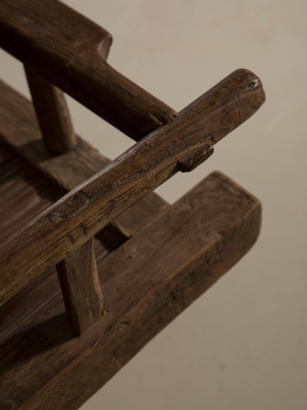 Banco chino de olmo recuperado y bambú 201x51x89cm