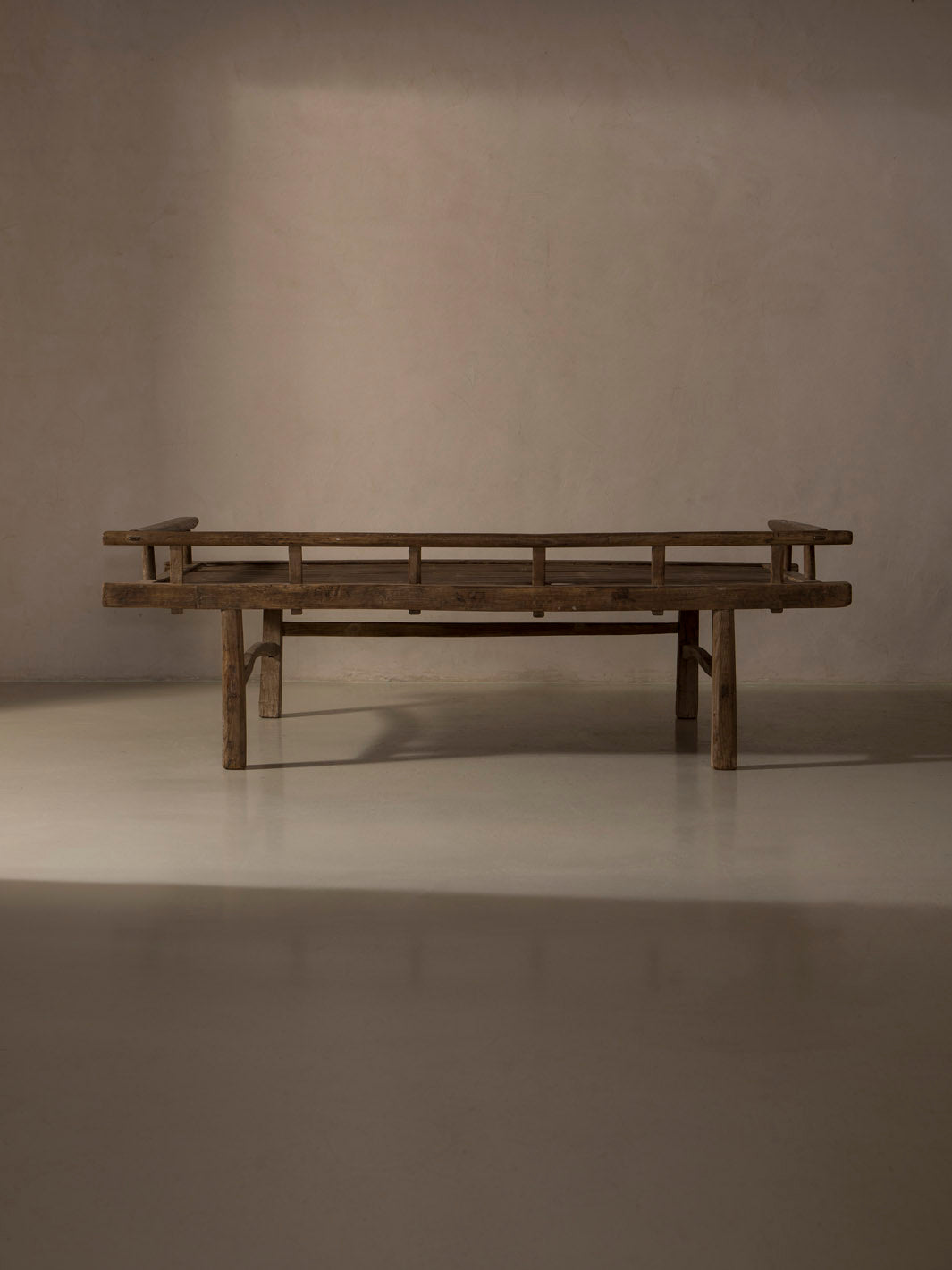 Banco chino de olmo recuperado y bambú 201x51x89cm