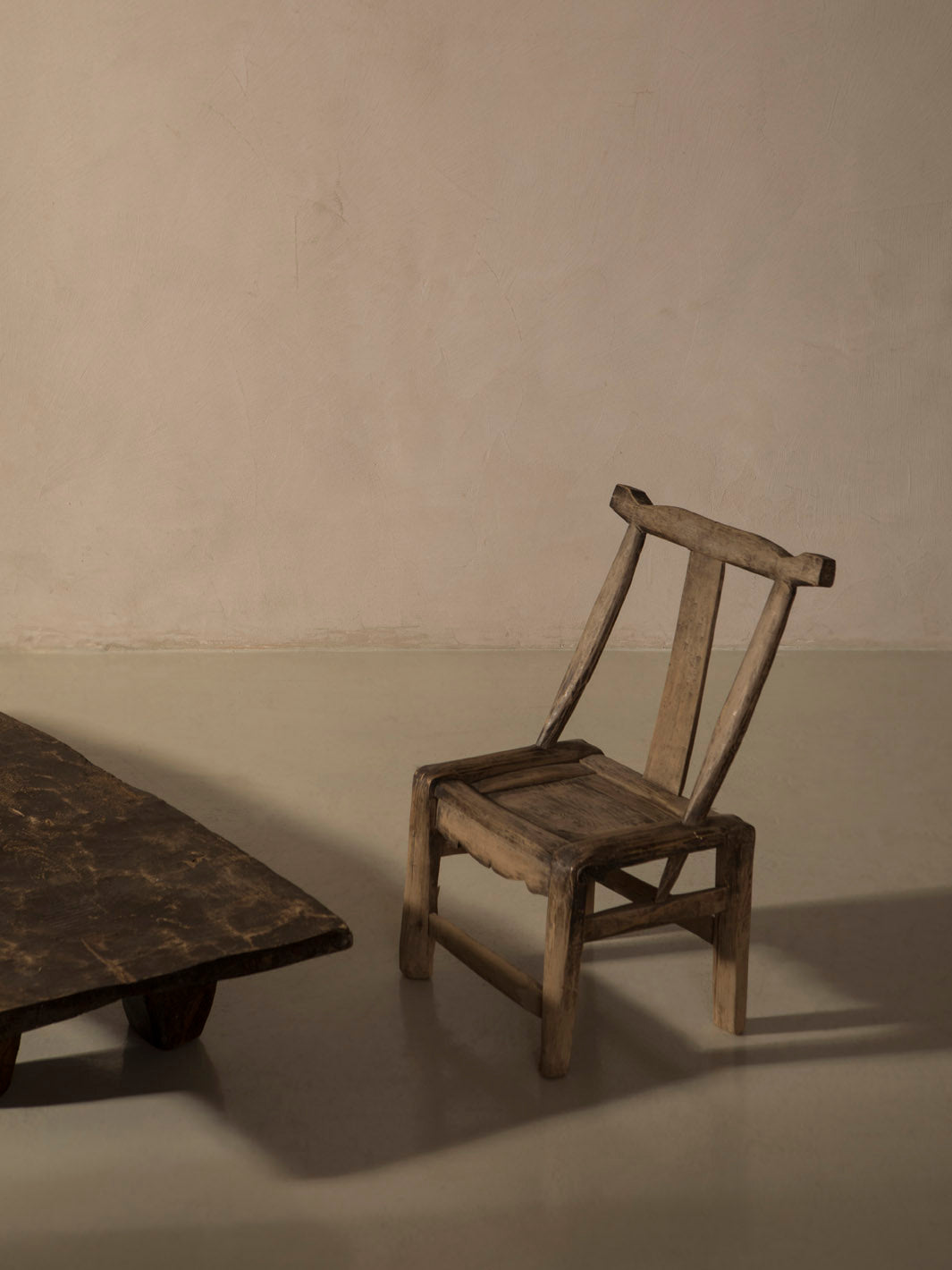 Children's chair made of elm and bamboo