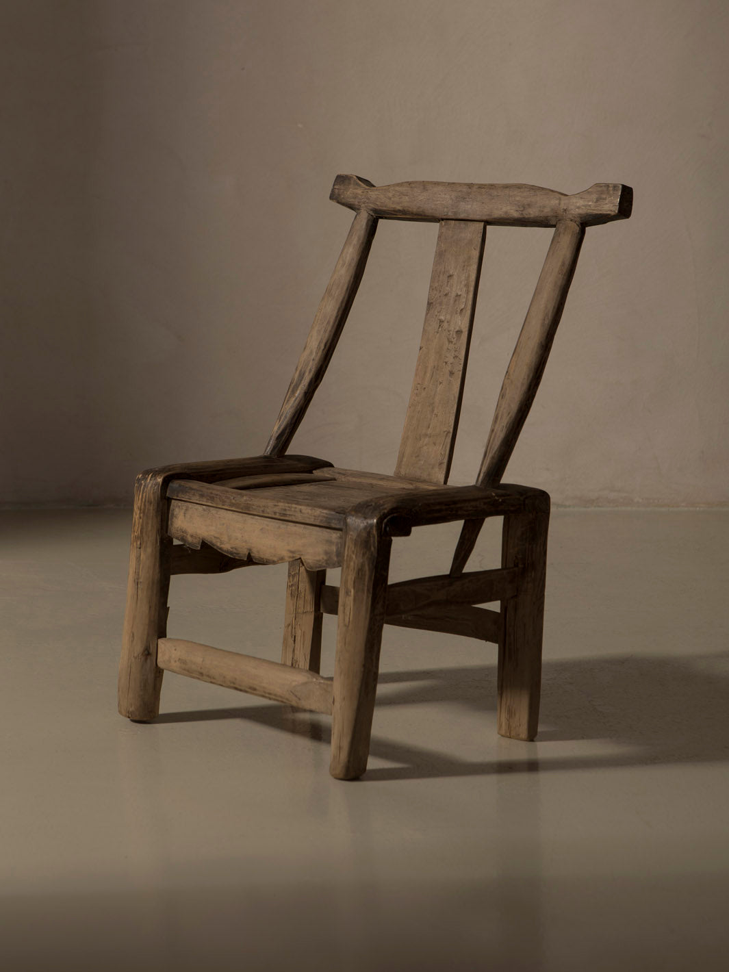 Children's chair made of elm and bamboo