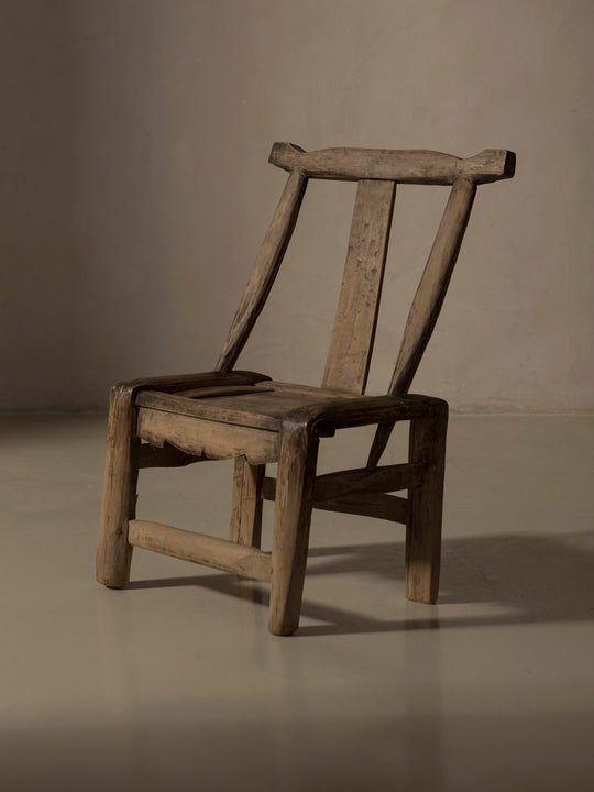 Children's chair made of elm and bamboo