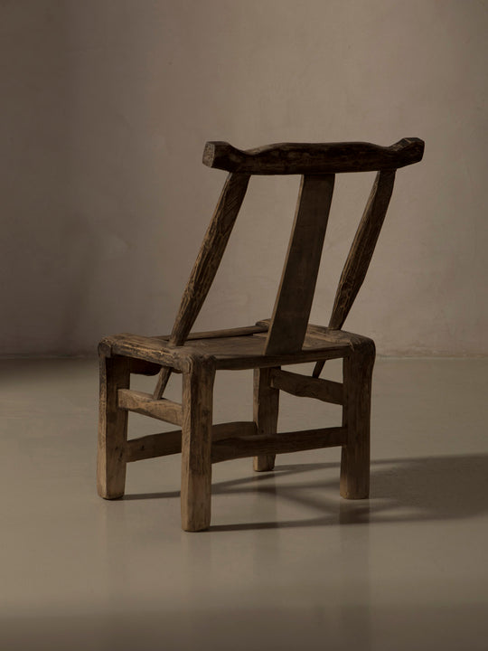 Children's chair made of elm and bamboo