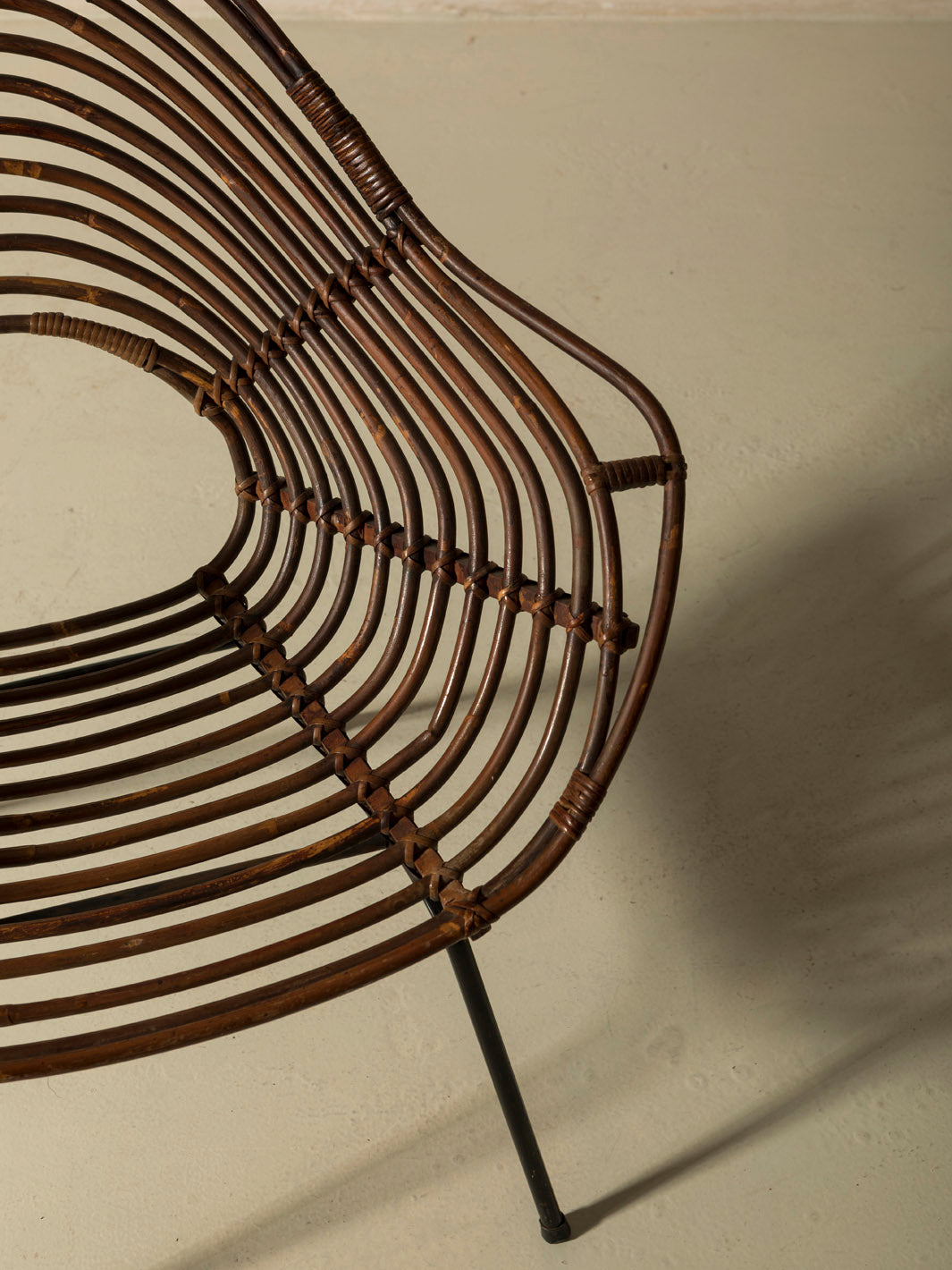 Pair of rattan armchairs from Italy, 1960s
