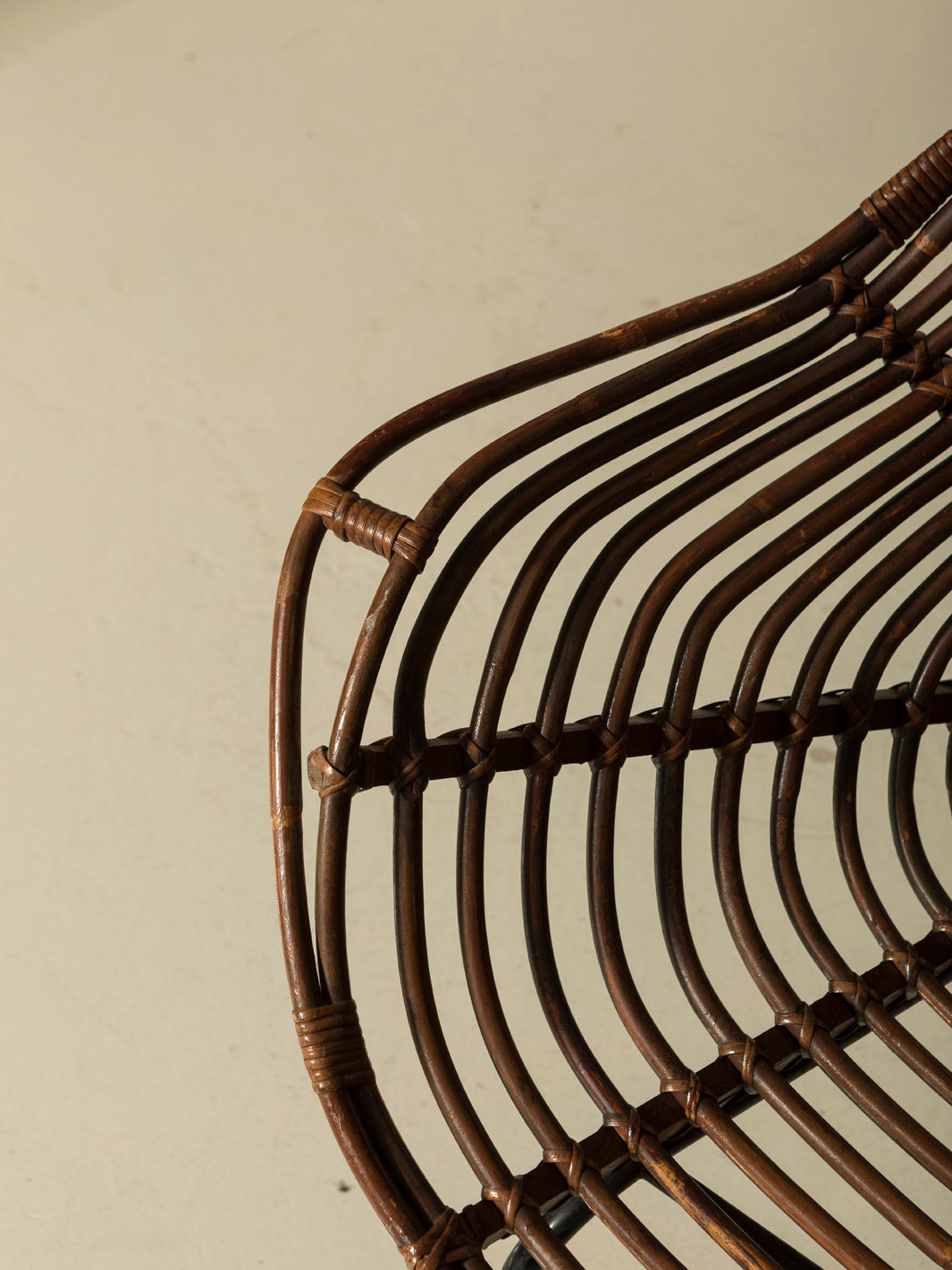Pair of rattan armchairs from Italy, 1960s
