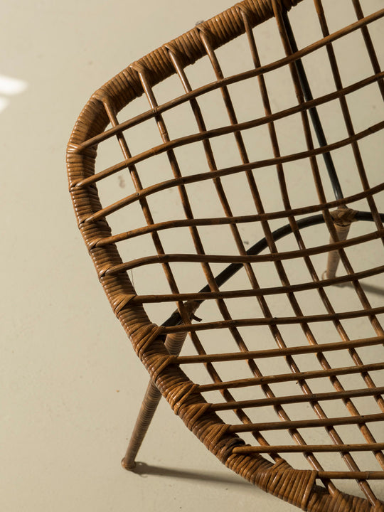 Bertoia ratán y bambú años 50
