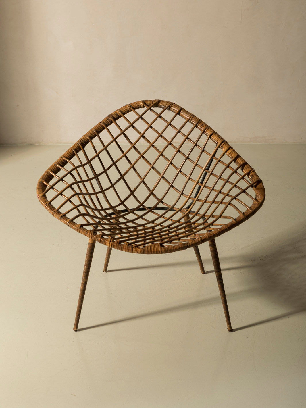 Bertoia ratán y bambú años 50