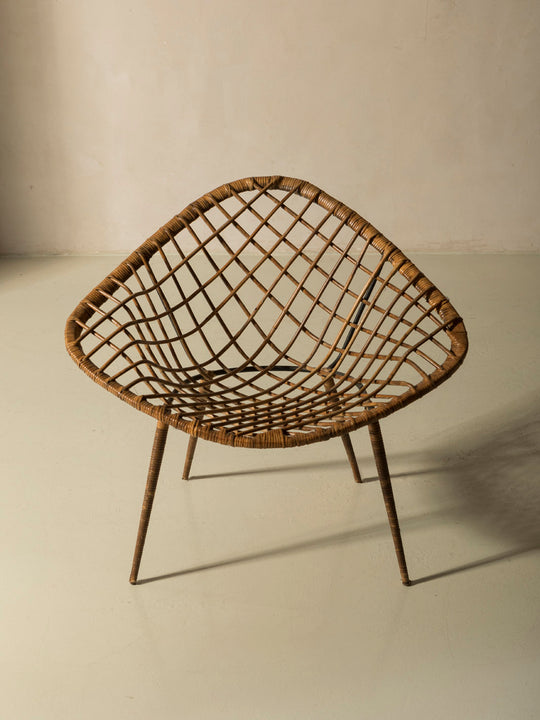 Bertoia ratán y bambú años 50