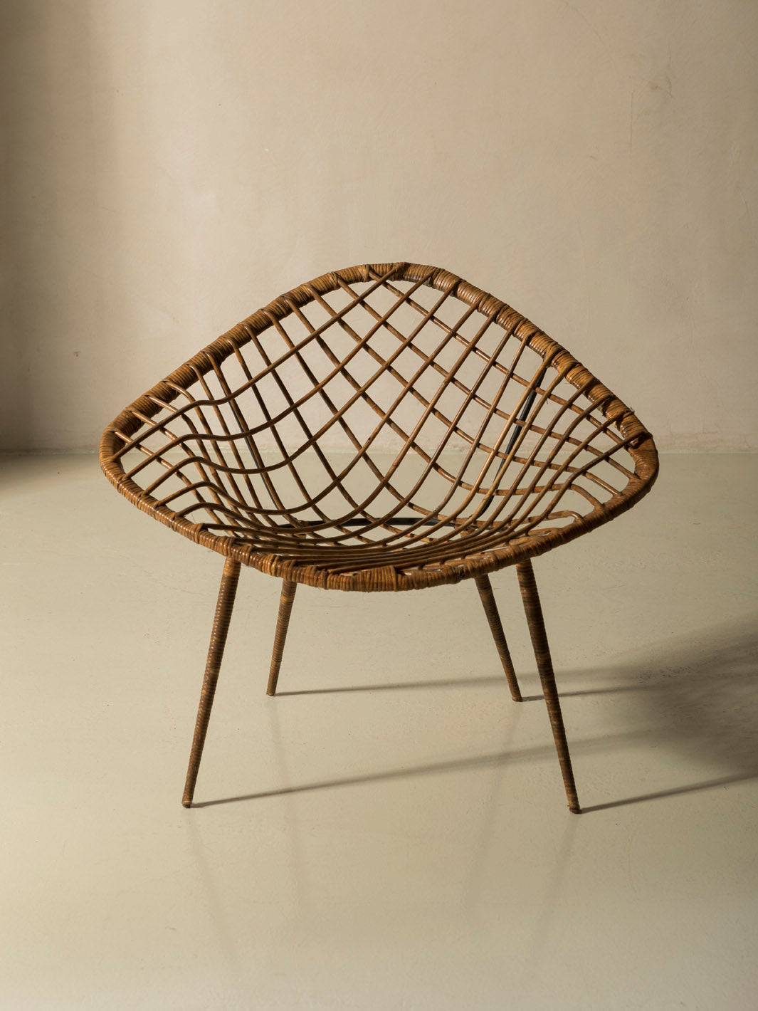 Bertoia ratán y bambú años 50