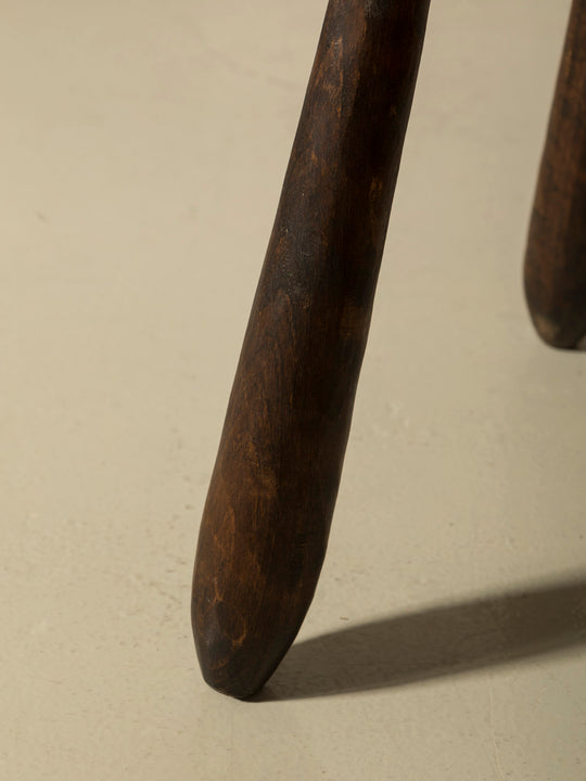Brutalist carved stool from the 1960s I