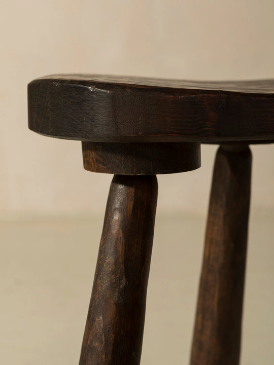 Brutalist carved stool from the 1960s I