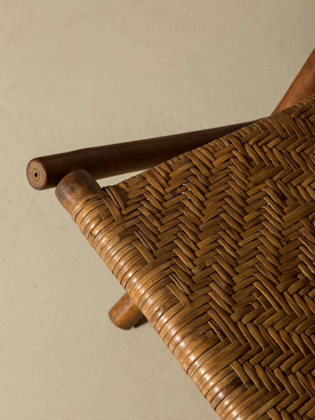 Set of 5 rattan chairs from the 1950s