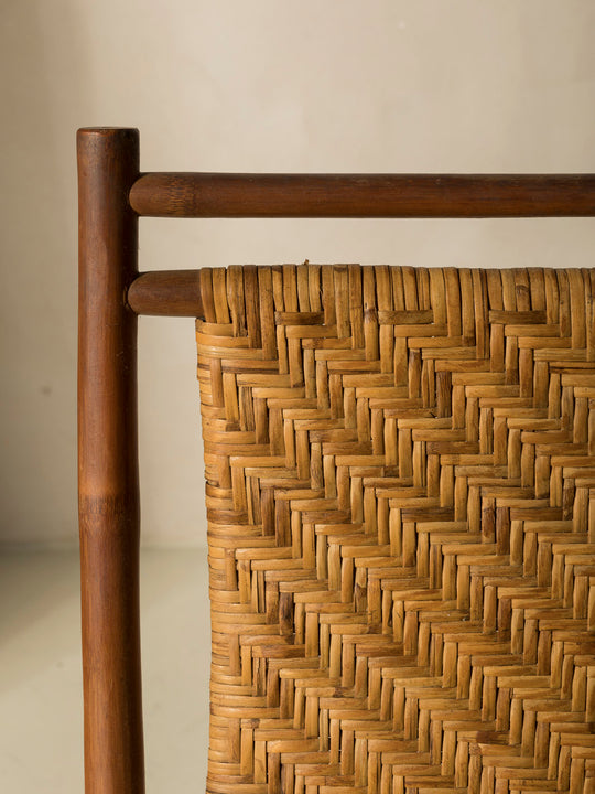 Set of 5 rattan chairs from the 1950s