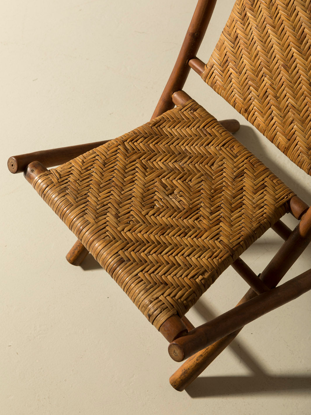 Set of 5 rattan chairs from the 1950s