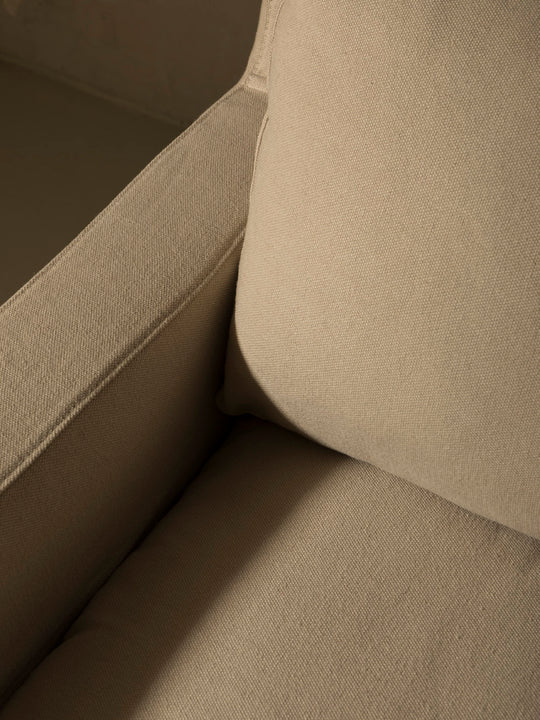 Sofá Amberes lino perla con chaise longue