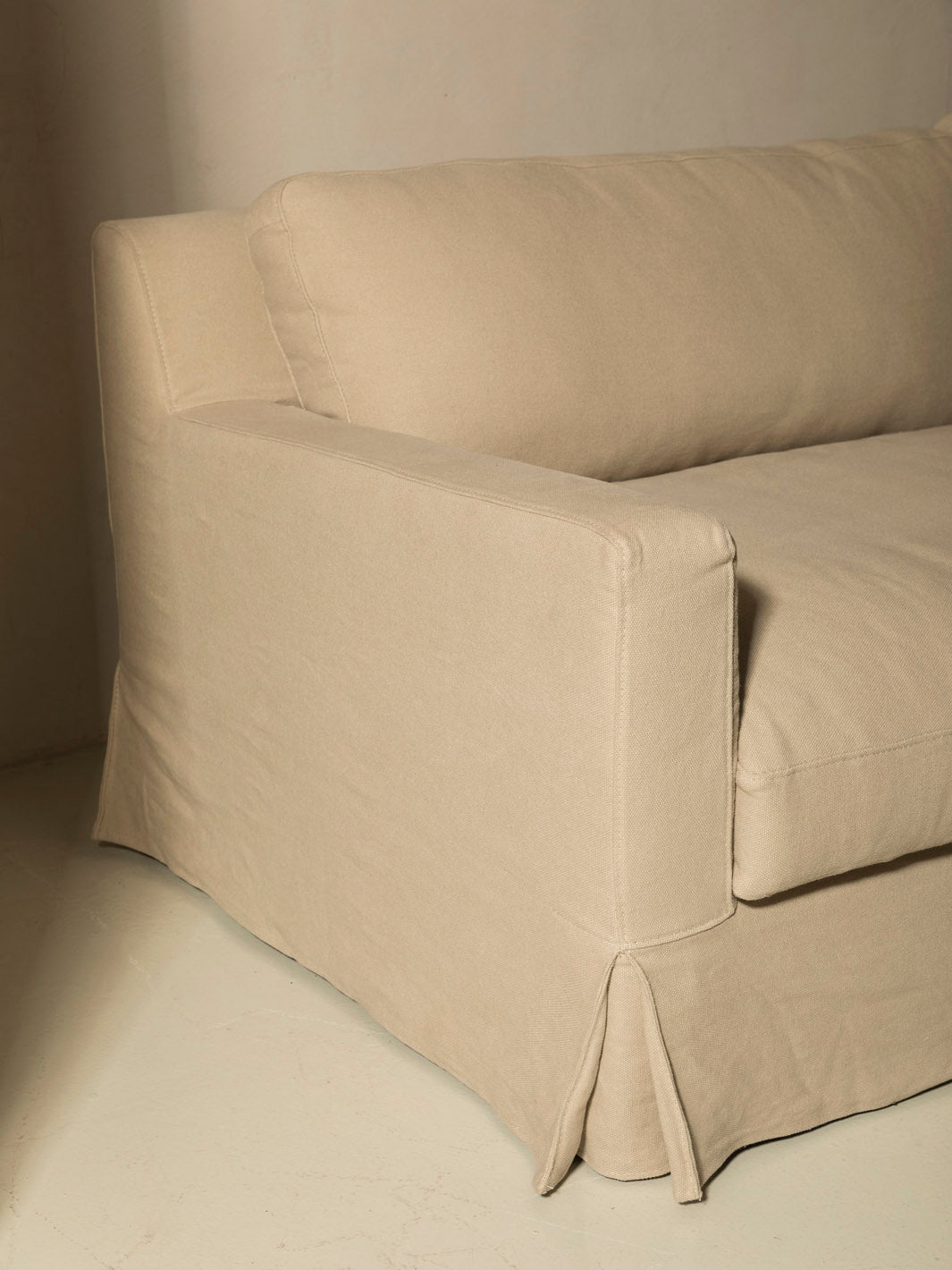 Sofá Amberes lino perla con chaise longue