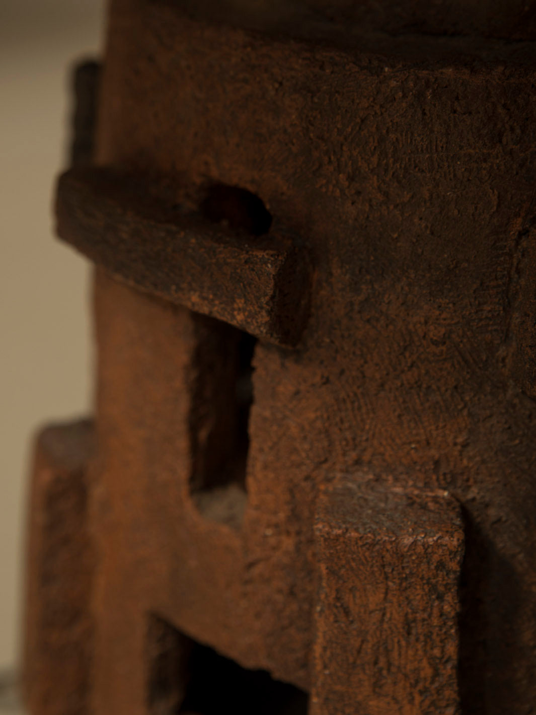 Lámpara terracota y cuerda años 60