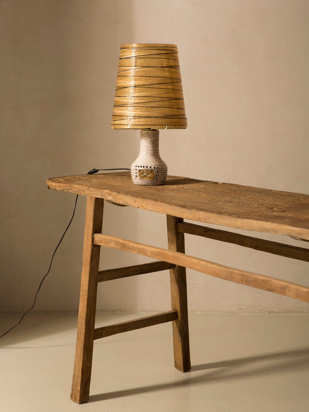 Wooden console table 184x47cm.