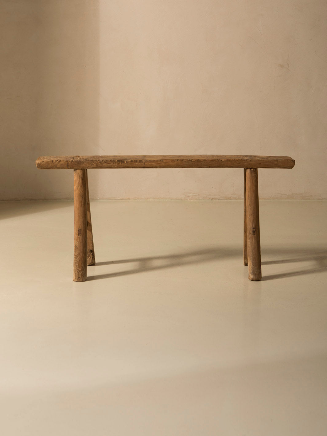 Stained elm bench