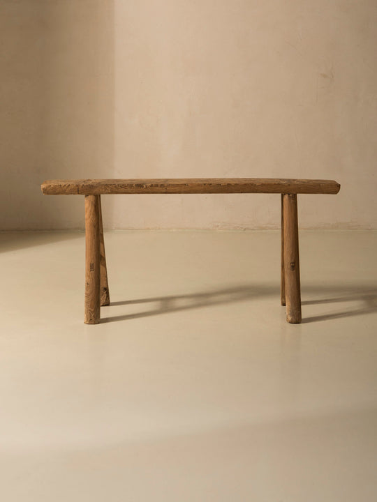 Stained elm bench
