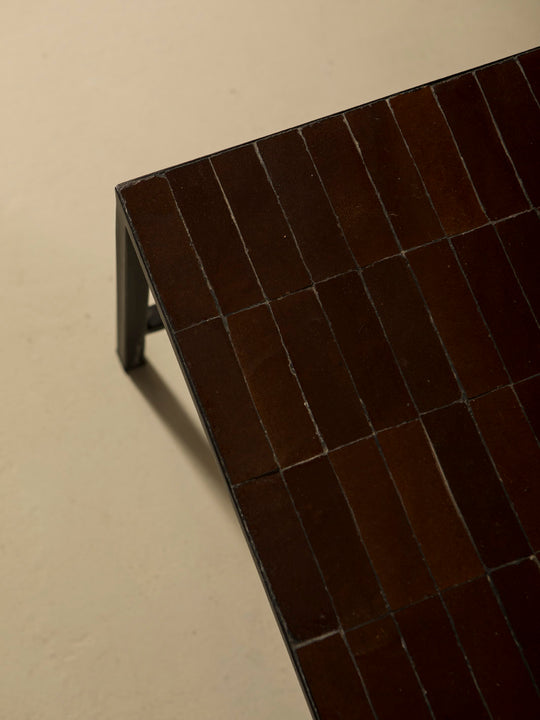 Mesa de centro Zellige marrón 120x80cm