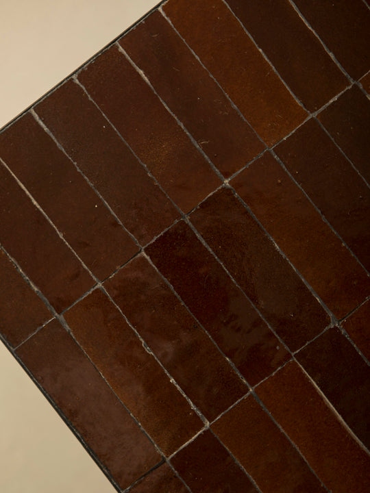 Mesa de centro Zellige marrón 120x80cm