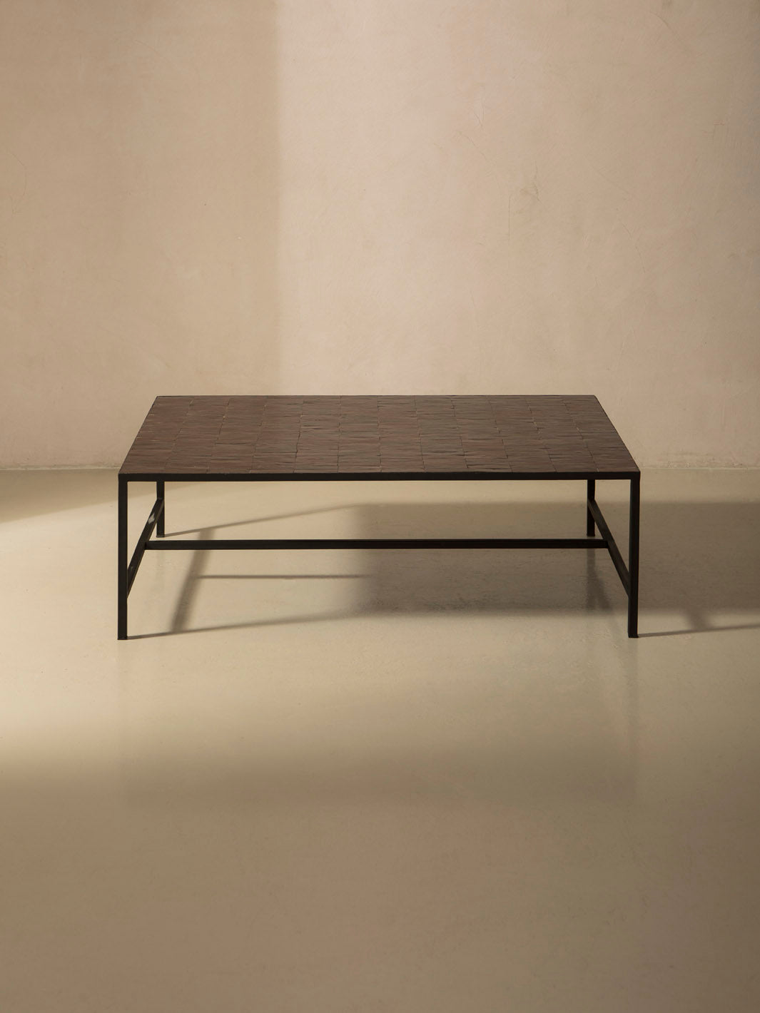 Mesa de centro Zellige marrón 120x80cm
