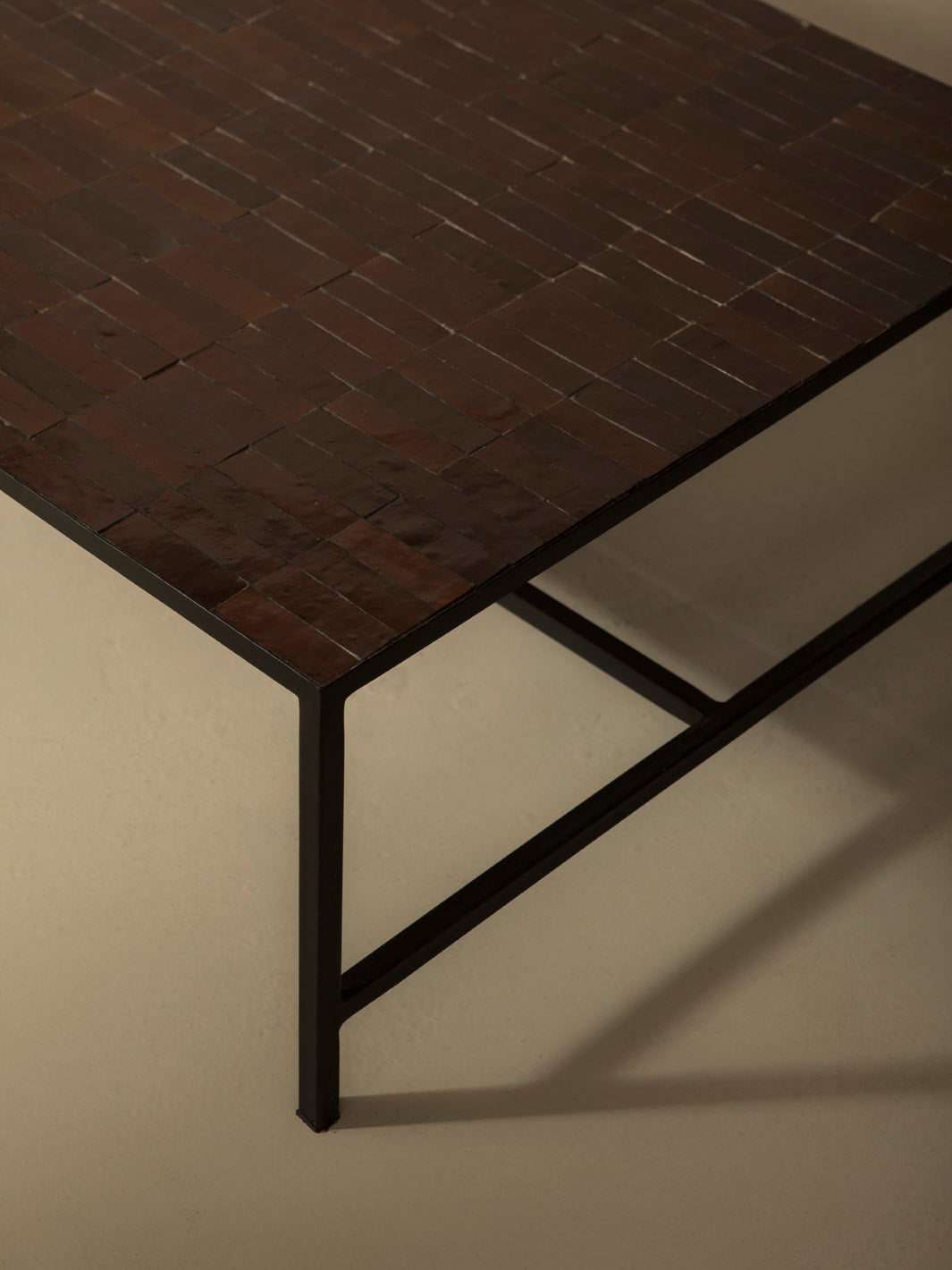 Mesa de centro Zellige marrón 120x80cm