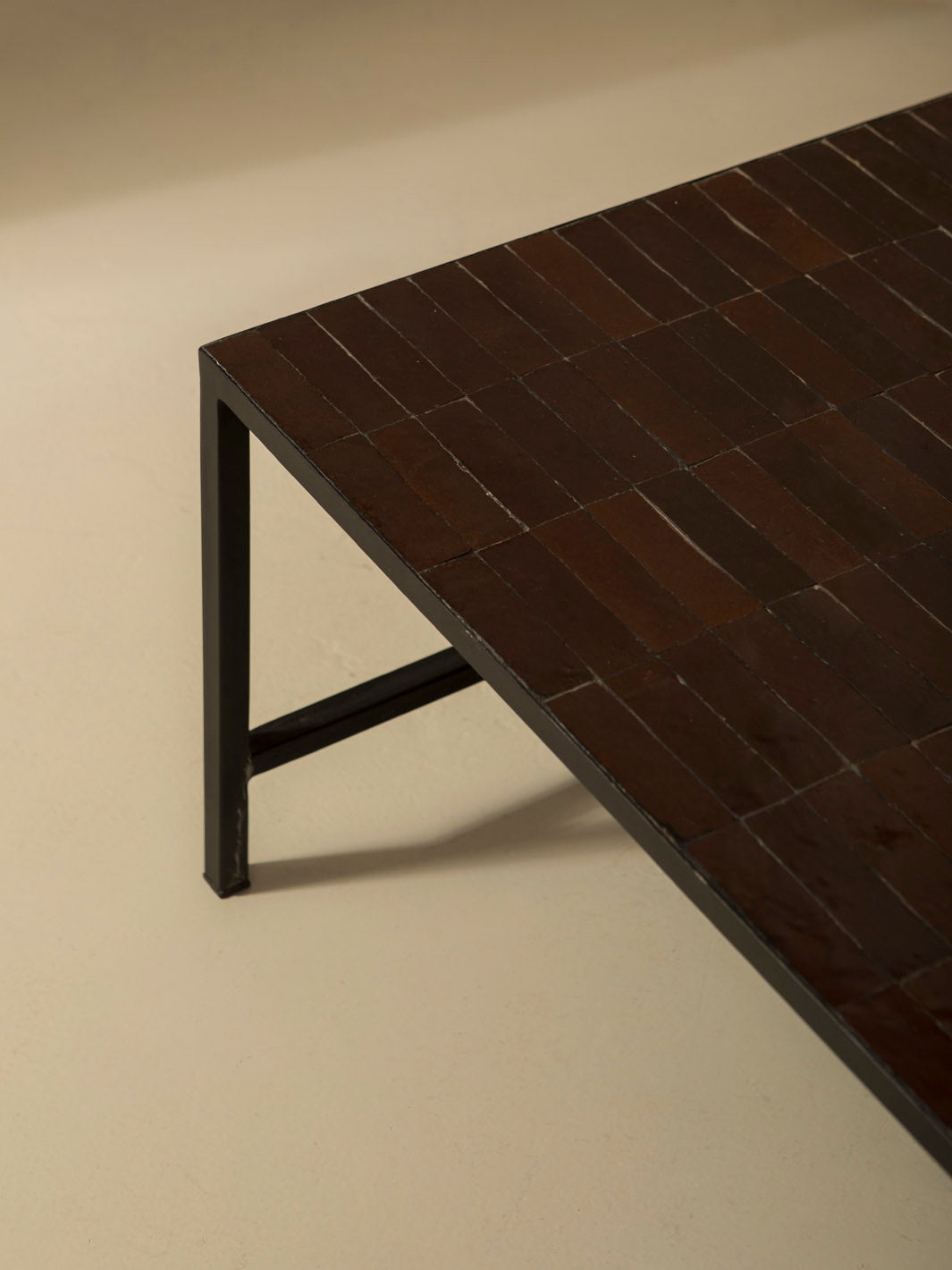 Mesa de centro Zellige marrón 120x80cm